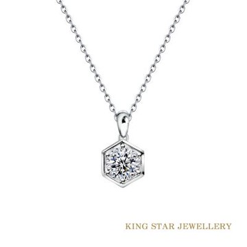 King Star 30分DVS 3EX 天然鑽墜 蜂巢 情人節禮物(一克拉視覺效果 八心八箭)