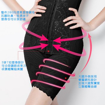 【可蘭霓Clany】560丹重機能塑腹M-2XL俏臀褲 產後瘦身 (神秘黑 1923-63)
