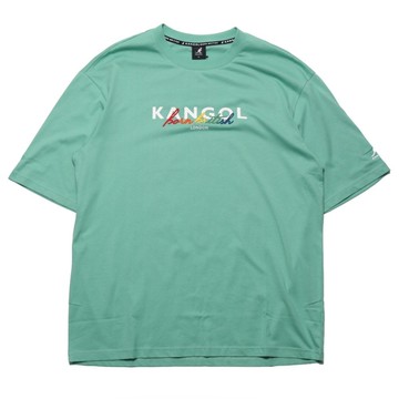 KANGOL 短袖 短T 淺綠 彩虹草寫 袋鼠 棉 男 6125100371