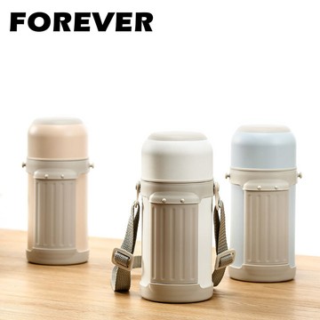 日本 FOREVER - 可攜帶戶外用不鏽鋼保溫壺1.0L