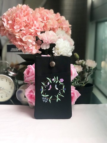 手工刺繡棉質手機套