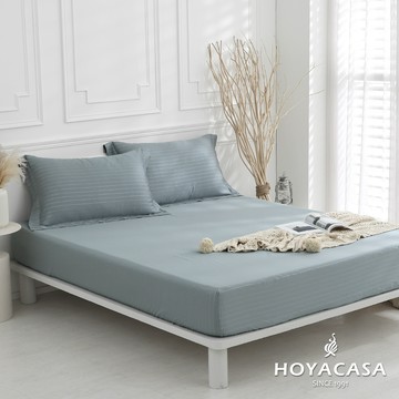 HOYACASA 60支銀纖維天絲床包枕套組｜孔雀藍｜(單人/雙人/加大/特大)
