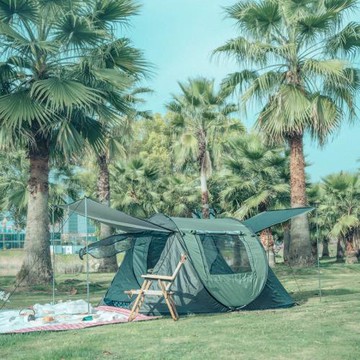 凹凸休閑野餐帳篷戶外折疊室內帳篷露營全自動彈開便攜帳篷AT6527