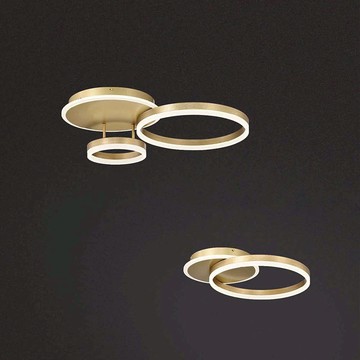 LED 三色變光 現代風半吸頂燈 08-2011、2012