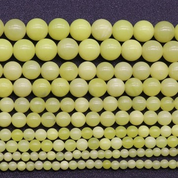 KJ--209-LemonJade檸檬玉圓珠散珠diy串珠手鏈項鏈飾品配件半成品批發