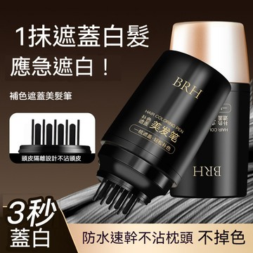 隔日達🔥現貨速發🔥BRH美髮筆 臨時遮蓋白髮 不傷發 天然植物萃取棒 一次性植物染髮棒 防水 防汗 不脫色 遮蓋白髮神器