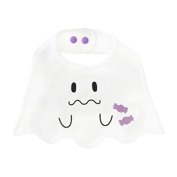 akachan honpo - 萬聖節圍兜-幽靈-米白色