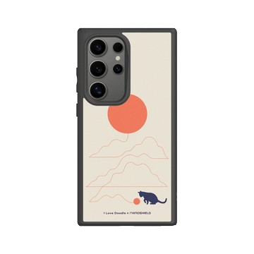 Galaxy S24 Ultra SolidSuit 黑 - ilovedoodle (Lim Heng Swee) - Cat Landscape - Hairball 貓咪貓球