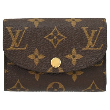 Louis Vuitton LV M41939 Rosalie 經典花紋信用卡零錢包.紫紅