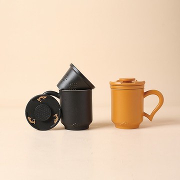 【實用禮物】陸寶 風生水起蓋杯 350ml 辦公室 泡茶杯