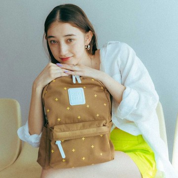 CILOCALA限量版亮彩尼龍防潑水KEYBO系列後背包-中大-駝