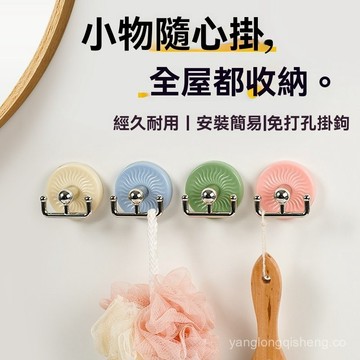 🔥台灣24H📢丨強力掛鈎免打孔可拆卸無痕粘膠貼衛生間墻壁門後毛巾粘鈎 O94Q
