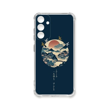 A14/A34/A54 殼 TRON 三星 A54 圓形復古山水畫系列 四角防摔殼 手機殼