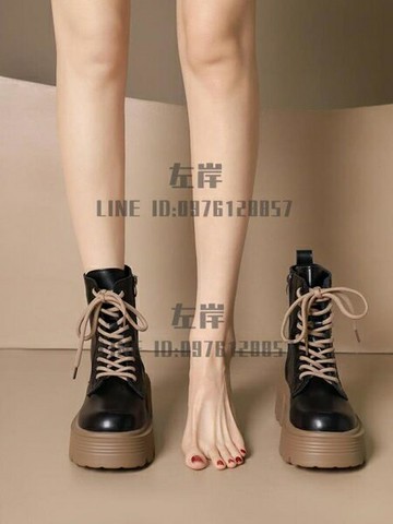 英倫風馬丁靴女2022年冬季新款加絨小個子厚底增高短靴秋冬【雲木雜貨】