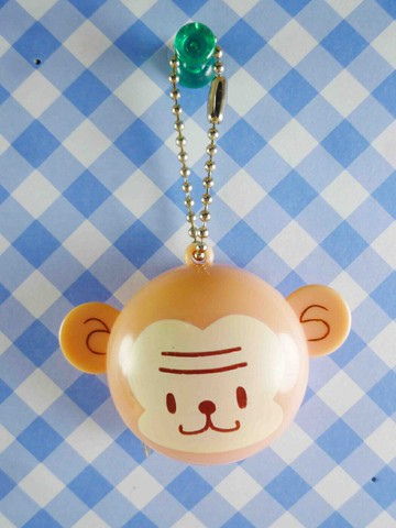 【震撼精品百貨】磁鐵鎖圈附皮尺-動物系列-粉猴子(皺眉) 震撼日式精品百貨