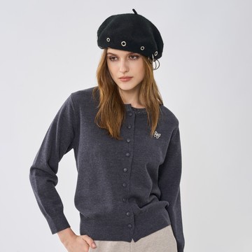 CLL巧玲瓏 閃亮領結名媛風開衫(灰色) 5148405