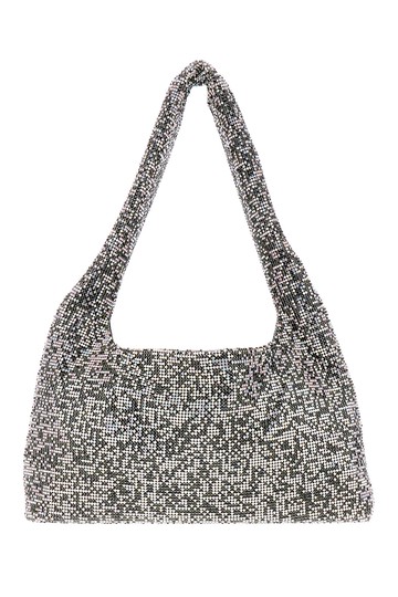 Kara Embellished Fabric Crystal Mesh Shoulder Bag