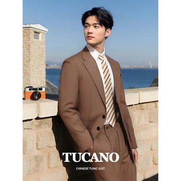 啄木鳥意式紳士西裝潮男高級感通勤商務正裝婚禮結婚修身西服套裝