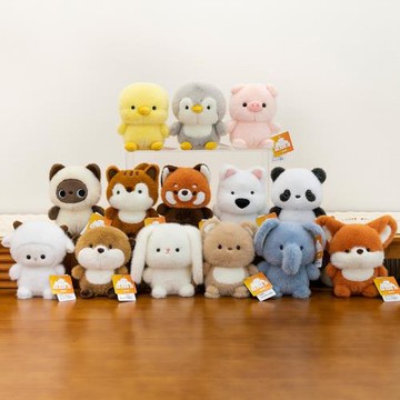 可愛桌伴娃娃毛絨玩具陪伴學習搭子小擺件公仔兒童生日禮物女批發