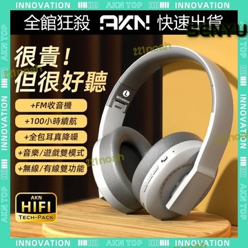 麥克風FM收音機 電競主動降噪耳機 摺疊重低音插卡運動電腦耳