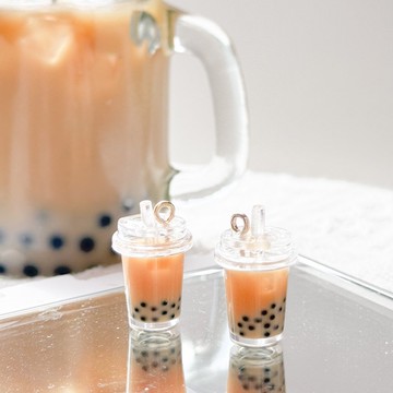 【台式】珍珠奶茶耳環 | 食物飾物 | 微縮飾物