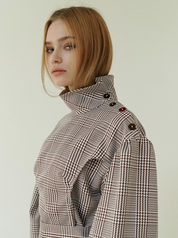 Check Shirt Dress [Brown]