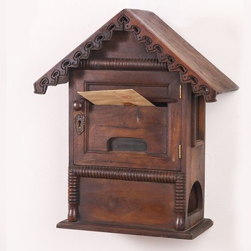 泰國實木信箱意見箱投訴建議箱掛墻帶鎖投票箱募樂捐箱舉報箱擺件