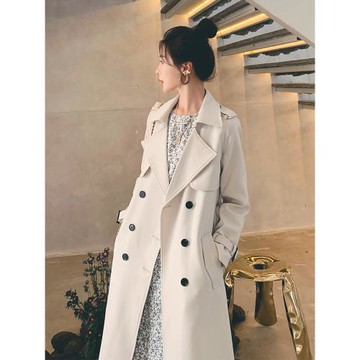 高級感超好看法式正肩風衣外套女春秋2025新款氣質中長款垂感大衣