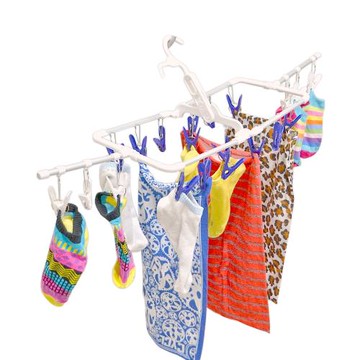 日本AISEN通風機能2段式20夾鋁合金曬衣架