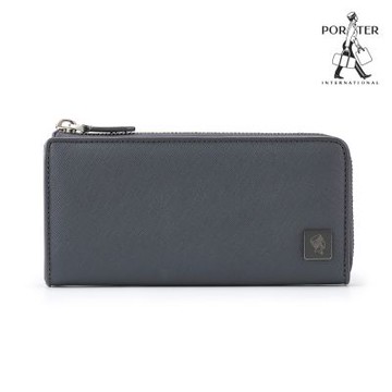 PORTER INTERNATIONAL - 法式精緻BEND真皮長夾 - 沉靜灰