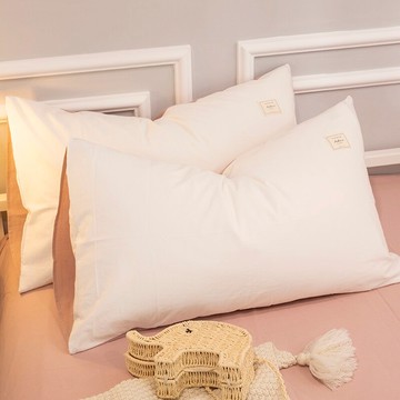 ins全棉枕套一對裝家用純棉枕頭套網紅款單人水洗棉枕芯套內膽套