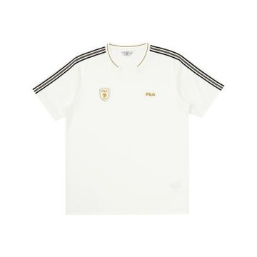 FILA 男短袖圓領T恤-米白 1TEA-1500-IV