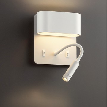 3W+7W雙開關白色壁燈｜C01-11-61613