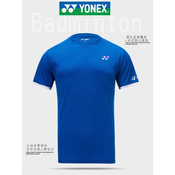 新品YONEX尤尼克斯yy羽毛球服LOGO炫彩T袖男女速干團隊服yy球服