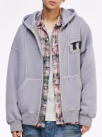 THE Hoody Zip - Up Gray