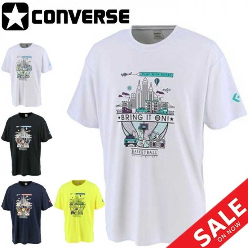 Tシャツ 半袖 メンズ コンバース CONVERSE スポーツウェア バスケットボール プリントT 吸汗速乾 中高校生 男性 男子 部活動生 バスケ シャツ /CB211361 通販 LINEポイント最大0.5%GET | LINEショッピング