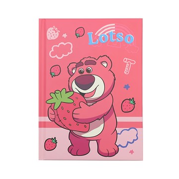 TOY STORY 玩具總動員 熊抱哥36K精裝日誌本 - 13.5x18x0.8cm 台灣製  擁抱草莓 粉色  2本