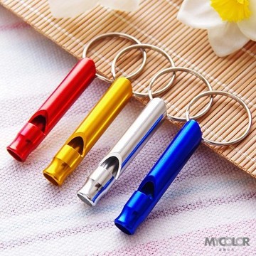 戶外野營求生口哨鑰匙扣 金屬 迷你 便攜  哨子 露營 求救 防狼 救生 隨身 逃生 裁判 兒童 遊戲 多功能 旅遊 ♚MY COLOR♚【J137】