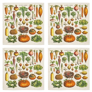 CAVALLINI&CO. 方形餐巾 48.5 x 48.5cm  菜園  4條