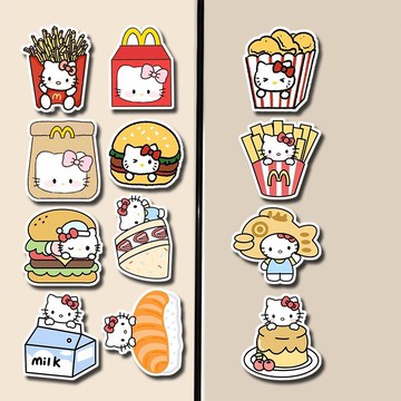 kitty冰箱貼 Hello Kitty冰箱貼可愛KT貓卡通磁吸全部款式不重復日系磁吸冰箱