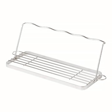 SHIMOYAMA 304不鏽鋼瀝水杯架/鍋蓋砧板瀝水架  展開36 x 12.5 x 11.3cm 折疊36 x 19 x 2.3cm  銀色  1個