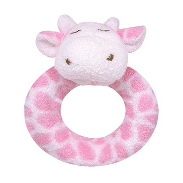 美國 ANGEL DEAR 動物手搖鈴環 (粉紅長頸鹿)｜夏日微風↘限時下殺