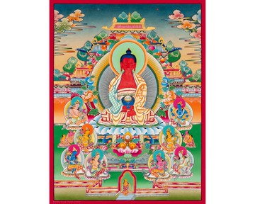 佛教阿彌陀佛勝甘唐卡畫
