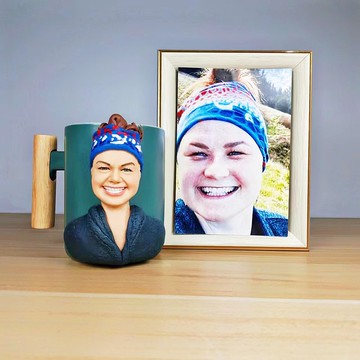 【客製化3D人像公仔】訂製手作似顏繪馬克杯咖啡女生老婆生日禮物