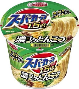 エースコック スーパーカップ1.5倍 とんこつラーメン 111G×12個