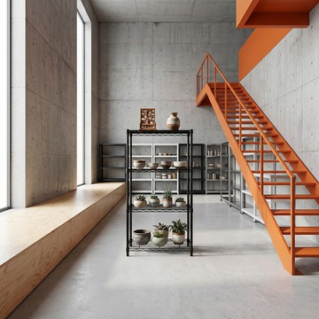 四層輕型波浪架30x60x120cm