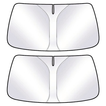 汽車遮陽防曬布 G187 大款 2個  140 x 80cm  銀色  1組