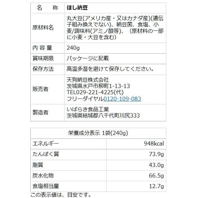 ほし納豆240ｇ入り　〜創業100年 水戸納豆の老舗「水戸元祖 天狗納豆」〜