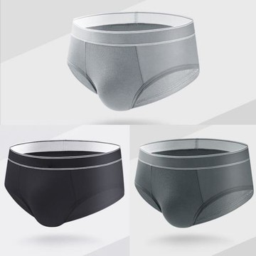 老人三角內褲男士莫代爾短褲夏季超薄款中腰大碼胖子中年三角褲衩