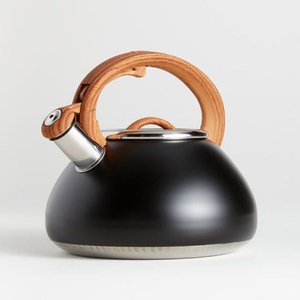Crate&Barrel Primula 碳鋼仿木紋把笛音壺 漆黑